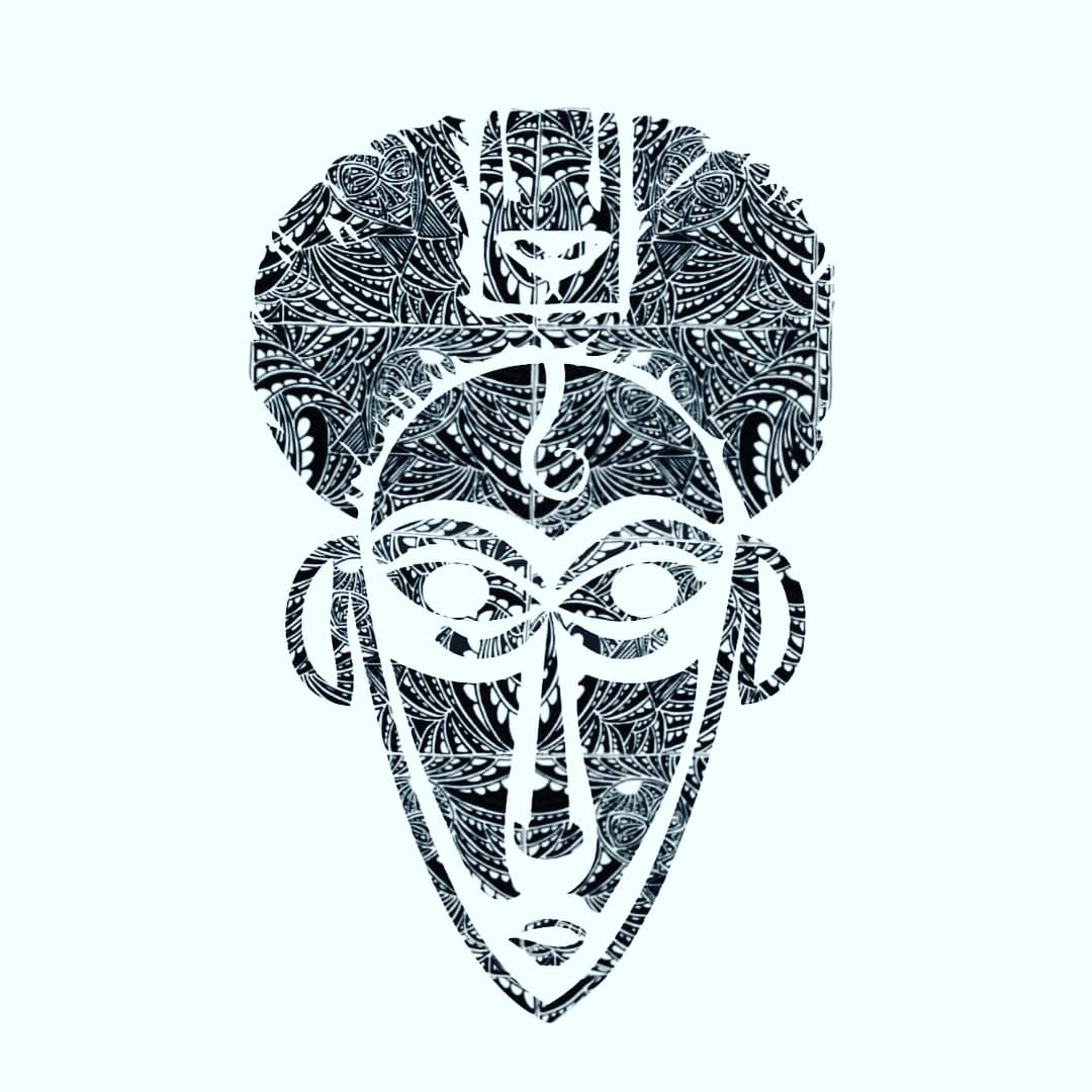 Masque Mami Wata, déesse mère des eaux, art vodun béninois